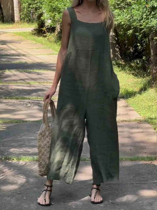 Émilie | Loose Cotton & Linen Jumpsuit