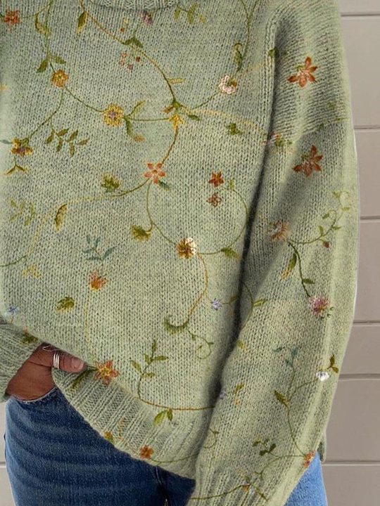 The “Garden Harmony” Turtleneck Sweater