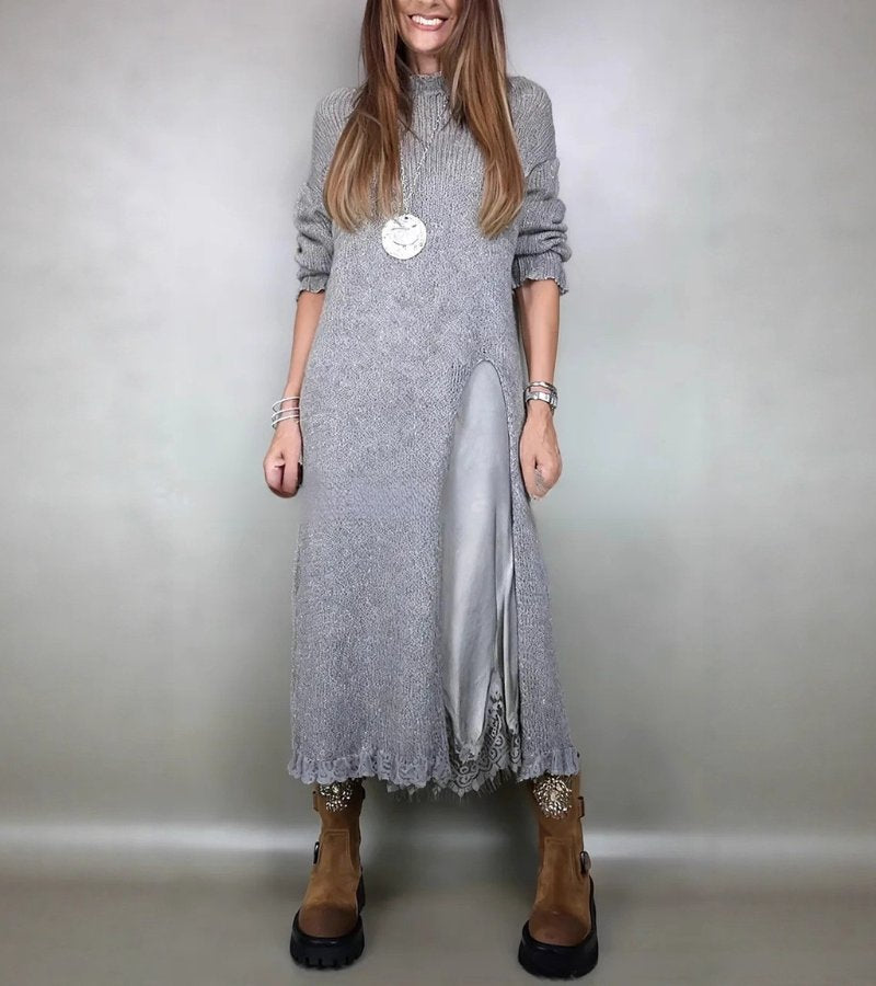 Silva | Long Set in Knit and Satin