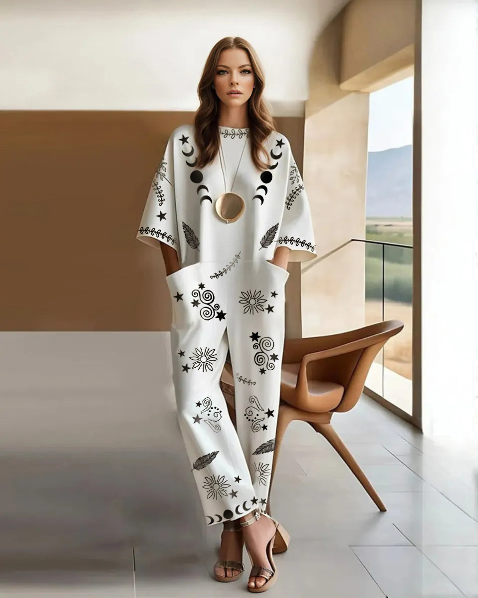 Ernestine | Wide Stretch Cotton Jumpsuit