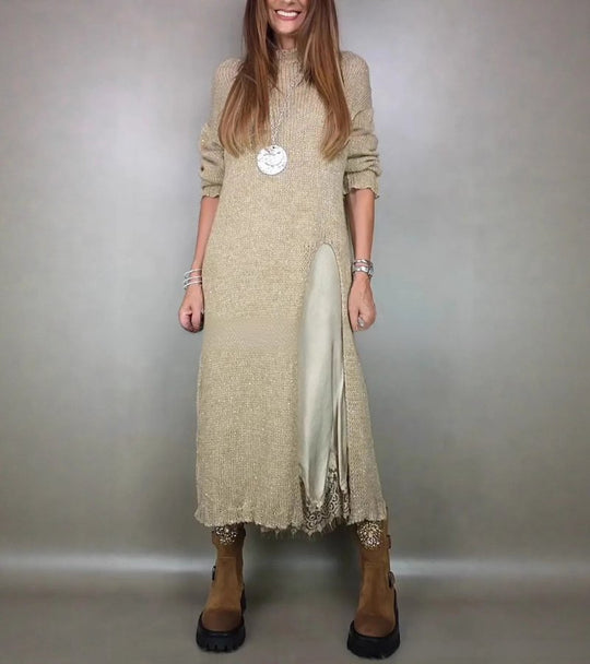 Silva | Long Set in Knit and Satin