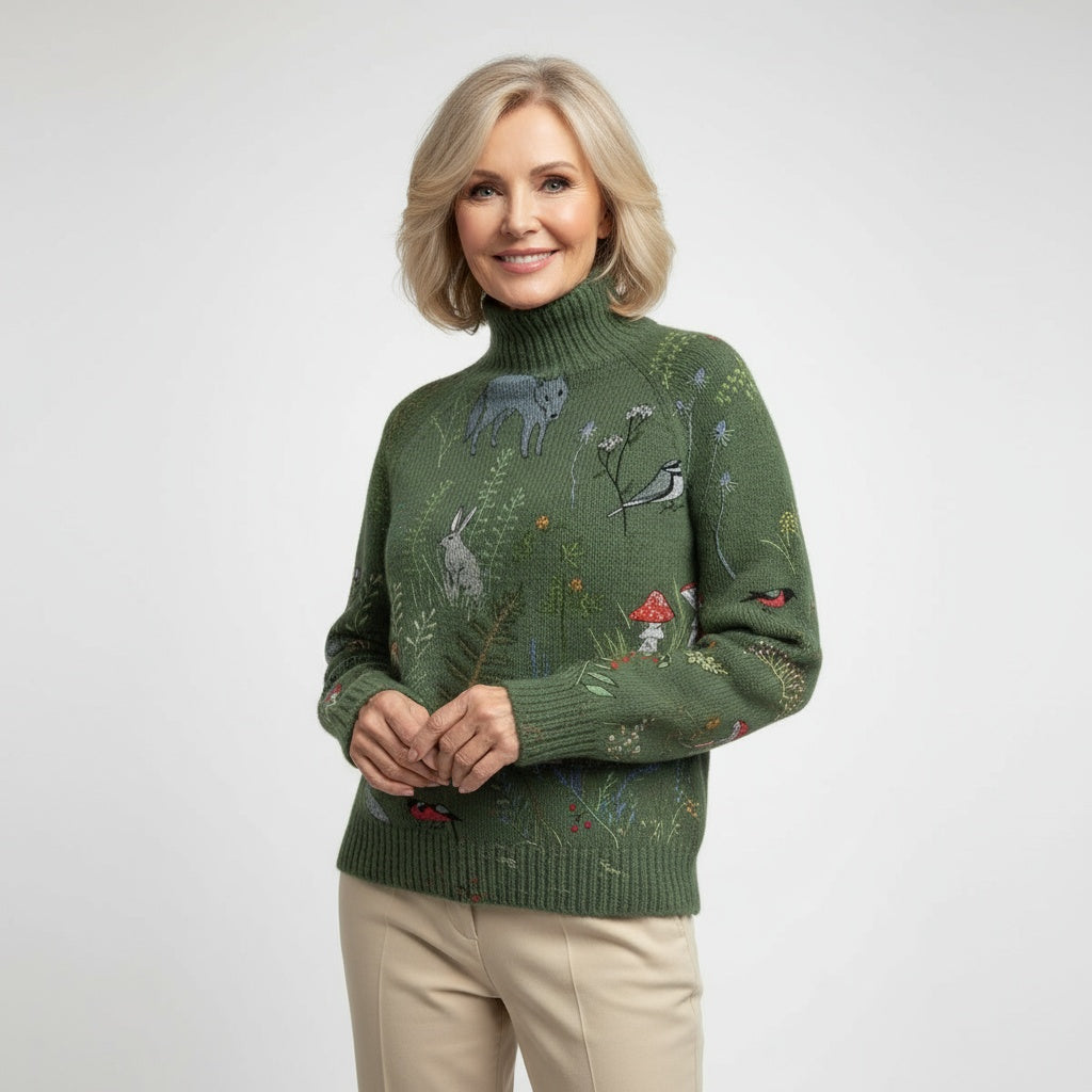 Autumn Forest Knit Turtleneck