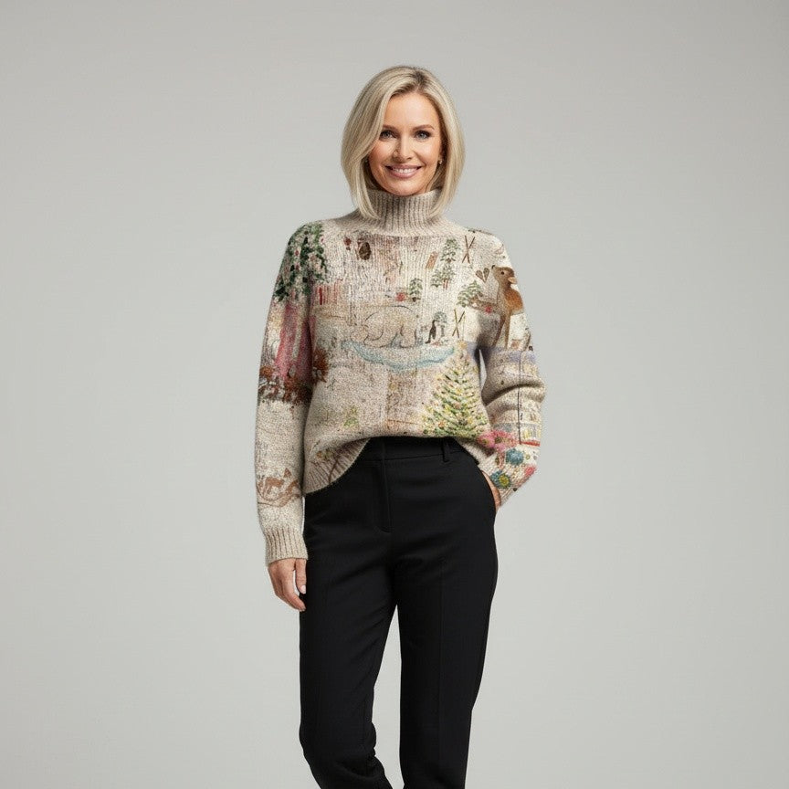 Autumn Forest Knit Turtleneck