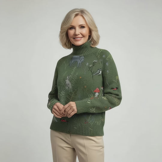 Autumn Forest Knit Turtleneck